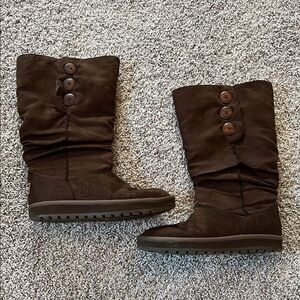 Skechers Dark Brown Button-Detail Boots